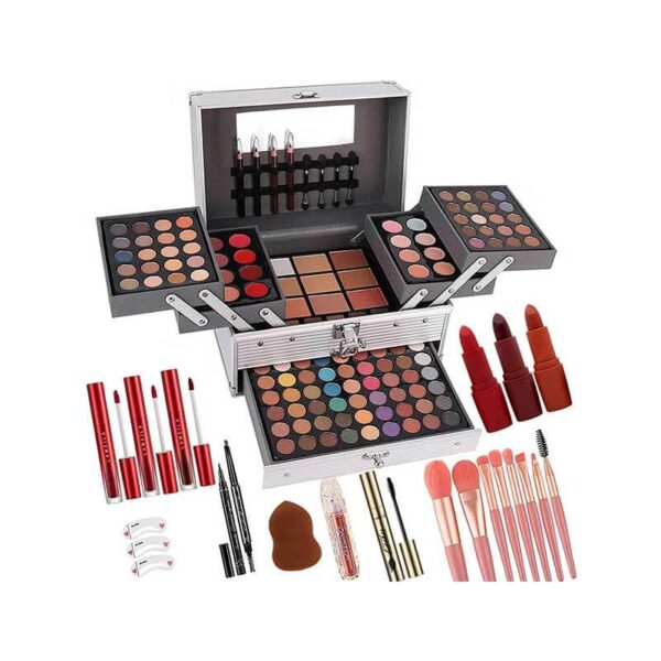 UNIFULL 132 Color All- In- One Makeup For Women Full Kit,Professional Makeup Kit,Makeup Gift Set for Women,Girls&Teens,Include eyeshadow/lipstick/concealer/Lip Gloss/Eyeliner/Mascara（006N2-Silver）