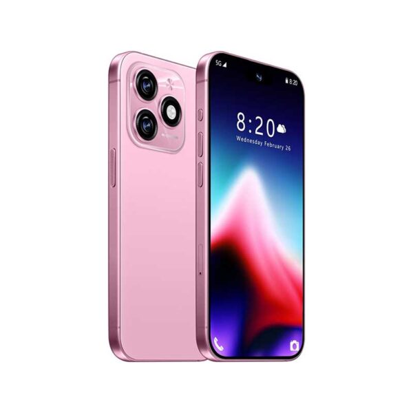 15 ProMAX 12+512GB Unlocked Cell Phone,Smartphone 6.85" HD Screen Unlocked Phones,Battery 7000mAh Android 13,5G/Face ID/Fingerprint Unlock/Dual SIM/GPS (Pink)