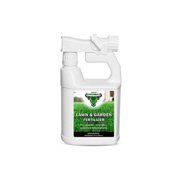 Persist Green Bull - 32oz Liquid Grass Fall Fertilizer Sprayer for Lawn and Garden Soil - Naturally Enhances Green and Creates Nitrogen Rich Plant Soil, Naturally Based Fertilizer for Greener Plants